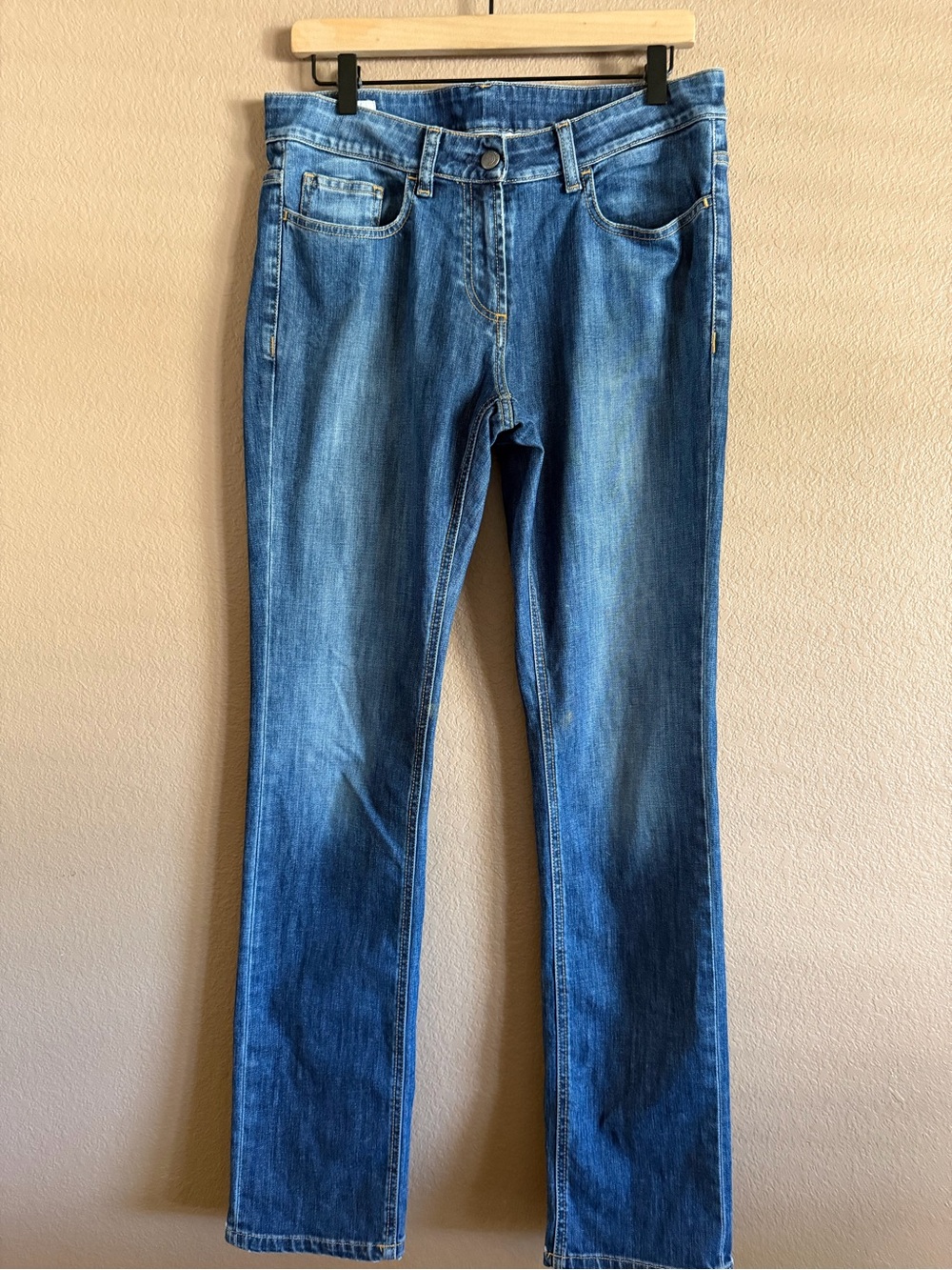 Faconnable Women's Straight-Leg Jeans in Medium Blue Wash Size 8R